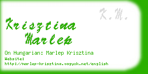 krisztina marlep business card